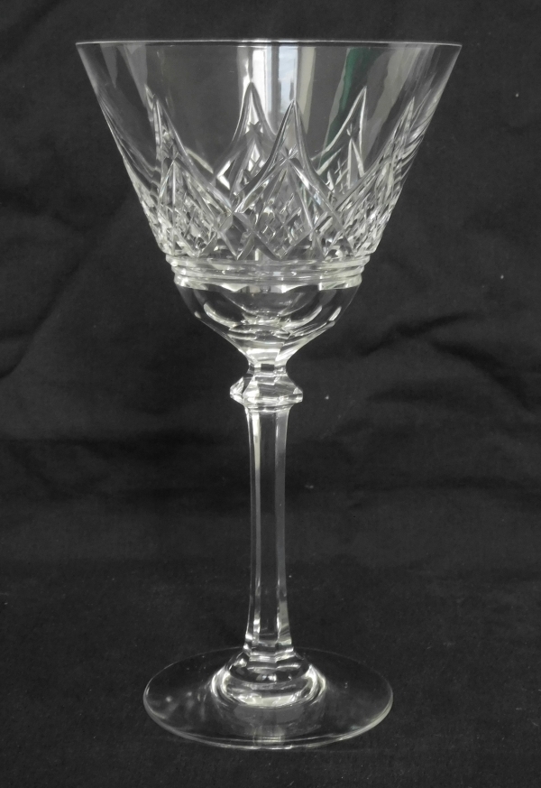 Baccarat crystal water glass, Louvois pattern - 18.3cm - signed