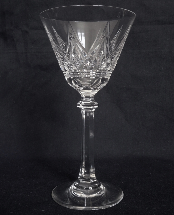 Baccarat crystal port glass / white wine glass, Louvois pattern - 13.5cm - signed