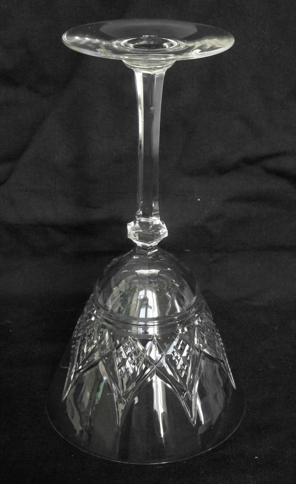 Baccarat crystal port glass / white wine glass, Louvois pattern - 13.5cm - signed