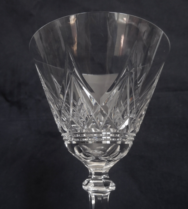 Baccarat crystal port glass / white wine glass, Louvois pattern - 13.5cm - signed