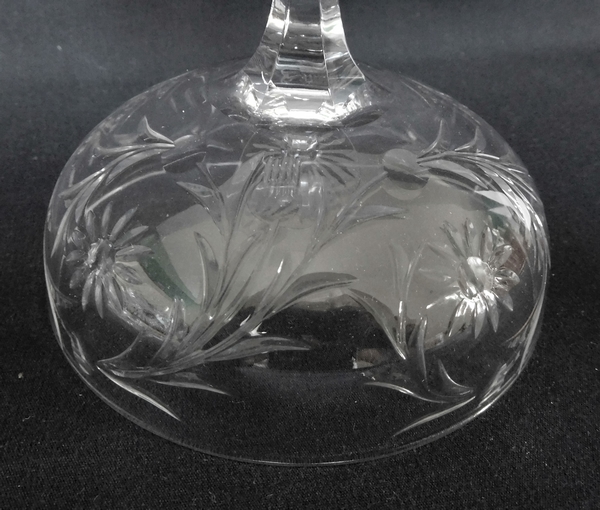 Baccarat crystal champagne glass, Maintenon pattern