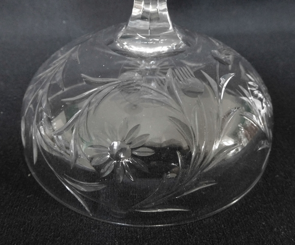 Baccarat crystal champagne glass, Maintenon pattern