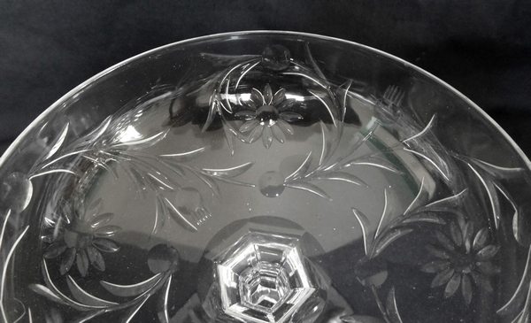 Baccarat crystal champagne glass, Maintenon pattern