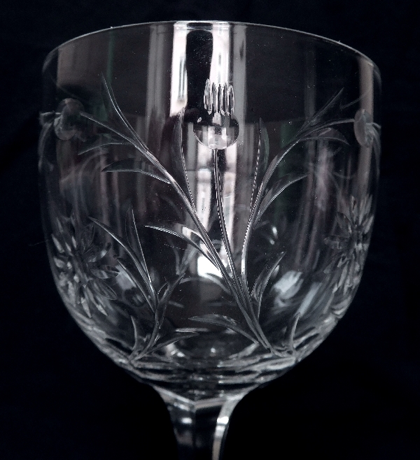 Baccarat crystal water glass, Maintenon pattern - 15.7cm