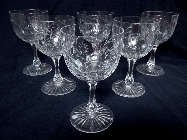 Baccarat crystal water glass, Maintenon pattern - 15.7cm