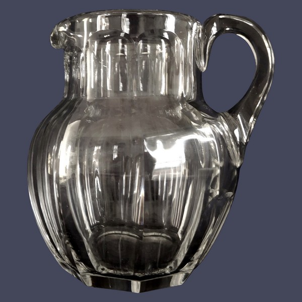 Baccarat crystal water pitcher, Malmaison pattern - 16cm