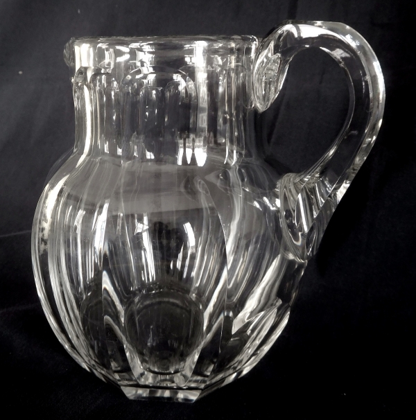 Baccarat crystal water pitcher, Malmaison pattern - 16cm