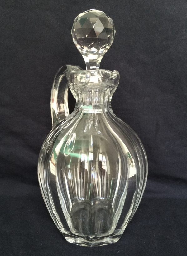 Rare carafe / broc à whisky en cristal de Baccarat, modèle Malmaison