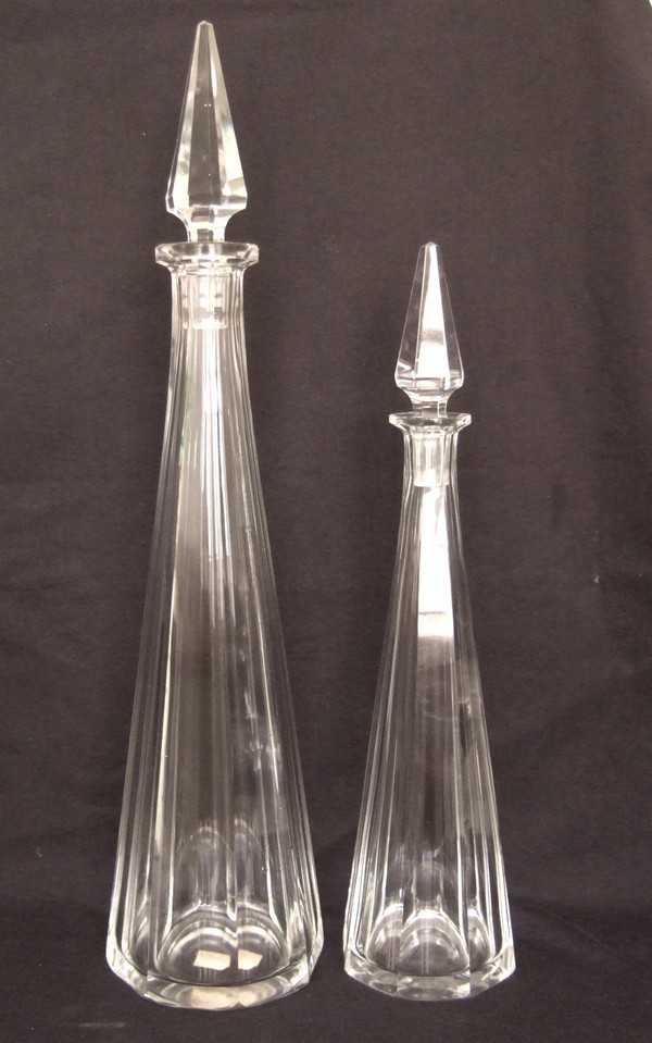 Baccarat crystal wine decanter, Malmaison pattern, original sticker