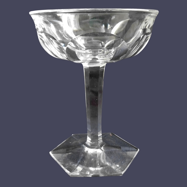 Baccarat crystal champagne glass, Malmaison pattern