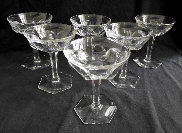 Coupe à champagne en cristal de Baccarat, modèle Malmaison