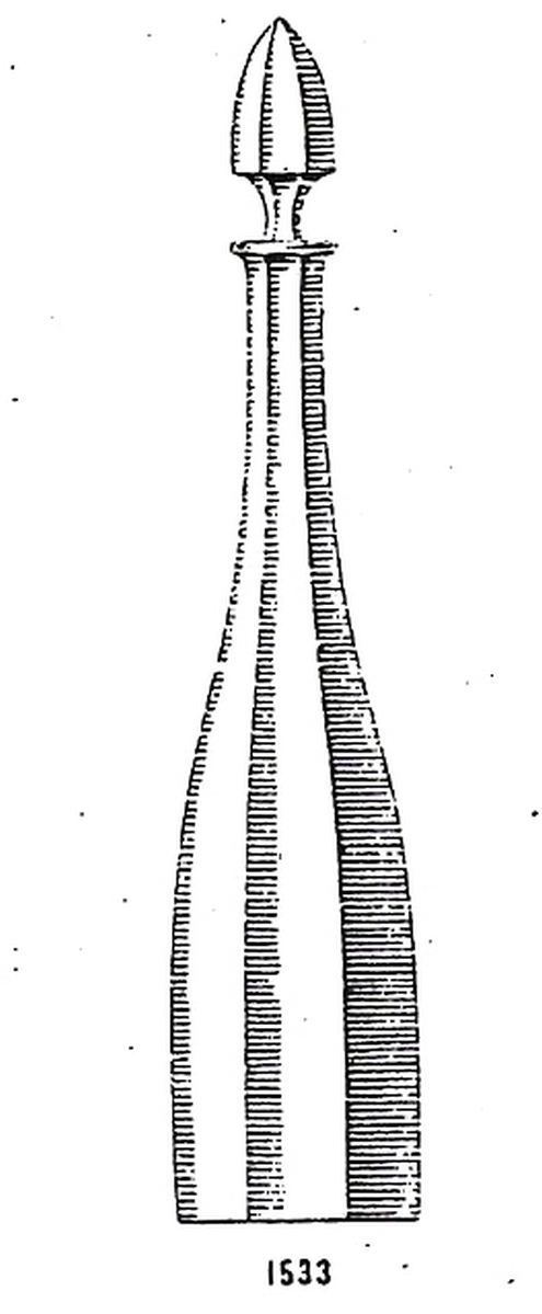 Carafe à vin du Rhin en cristal de Baccarat overlay bleu, modèle Malmaison