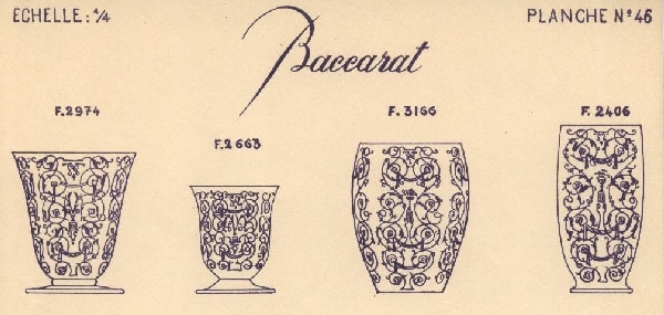 Baccarat crystal decanter / bottle, Michelangelo pattern - signed