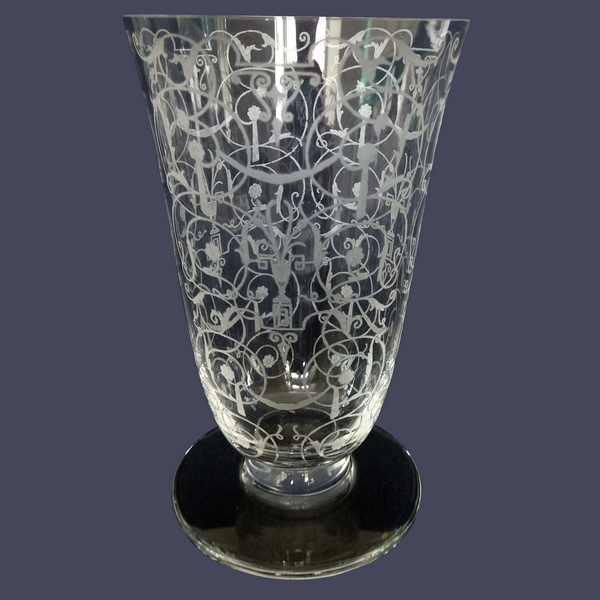 Baccarat crystal champagne flute, Michelangelo pattern