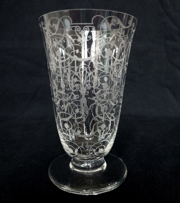 Baccarat crystal champagne flute, Michelangelo pattern