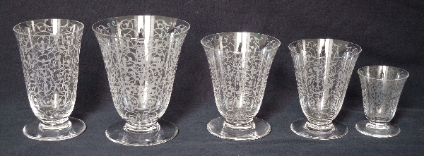 Baccarat crystal champagne flute, Michelangelo pattern