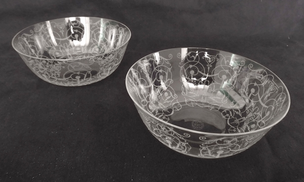 Baccarat crystal bowl, Michelangelo pattern