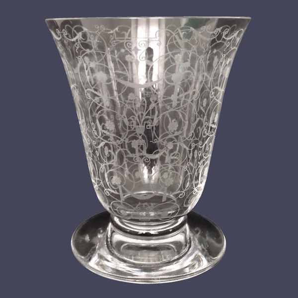 Baccarat crystal vase, Michelangelo pattern