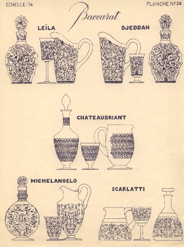 Verre à vin blanc ou porto en cristal de Baccarat, modèle Michelangelo (Michel Ange) - 8cm - signé