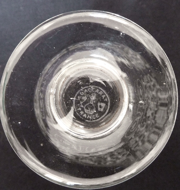 Baccarat crystal wine glass, Michelangelo pattern - 8.5cm - signed