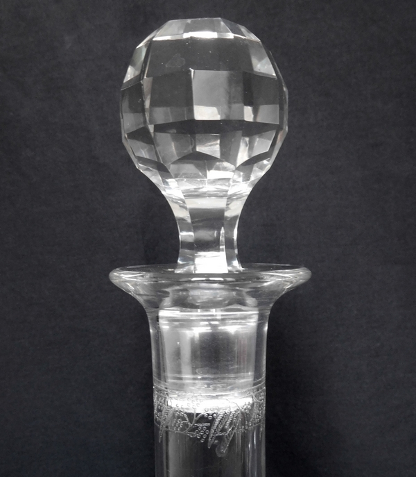 Baccarat crystal wine decanter, Mimosas pattern - 27.1cm