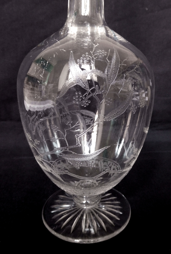 Baccarat crystal liquor decanter, Mimosas pattern