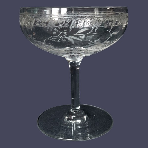 Coupe à champagne en cristal de Baccarat, modèle Mimosas