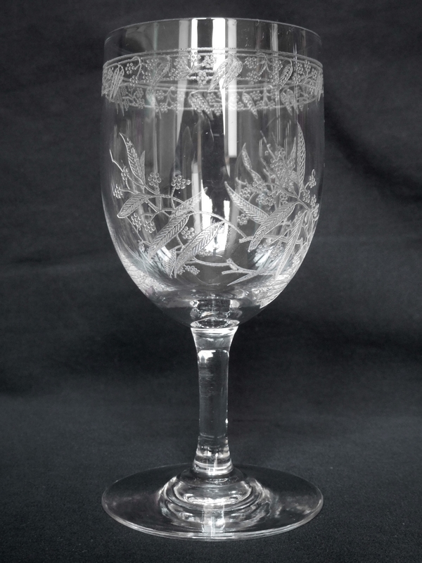 Baccarat crystal port glass, Mimosas pattern - 10.9cm