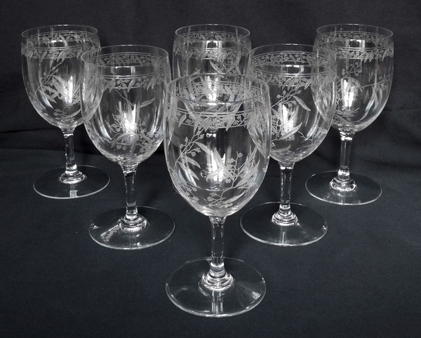 Baccarat crystal port glass, Mimosas pattern - 10.9cm