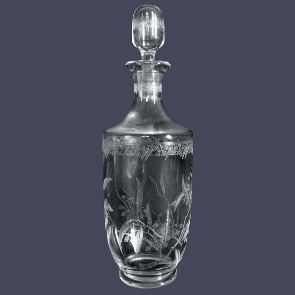 Baccarat crystal liquor decanter, Mimosas pattern