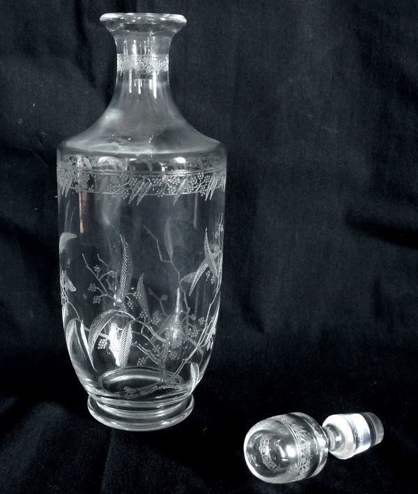 Baccarat crystal liquor decanter, Mimosas pattern