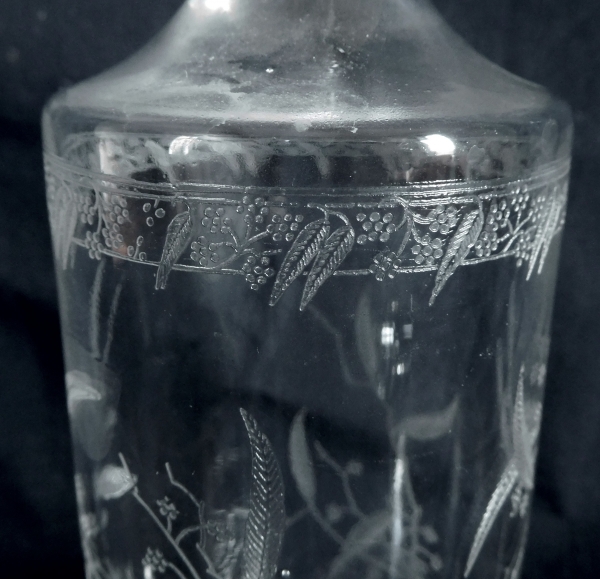 Baccarat crystal liquor decanter, Mimosas pattern