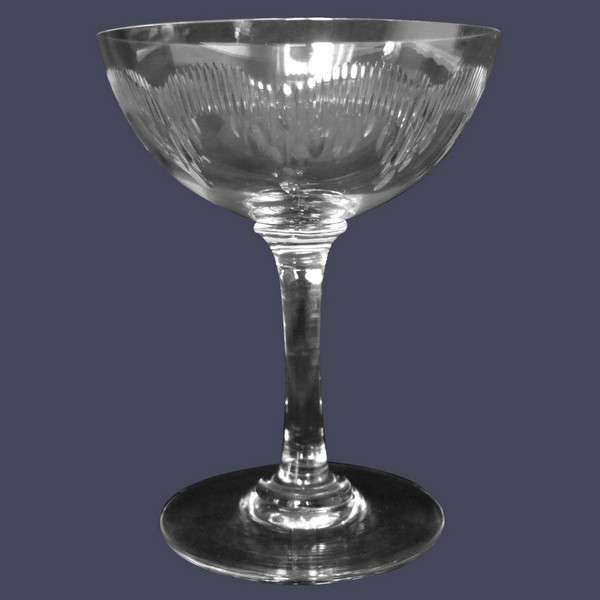 Coupe à champagne en cristal de Baccarat, modèle Molière