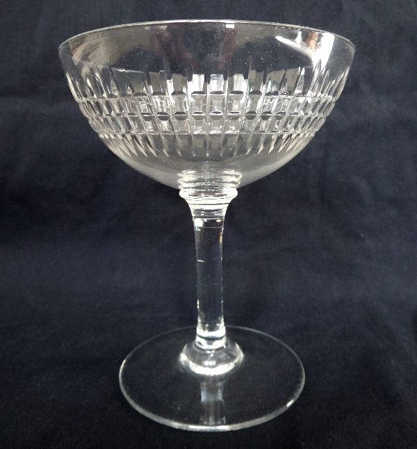 Baccarat crystal champagne cup or sherbet, Nancy pattern