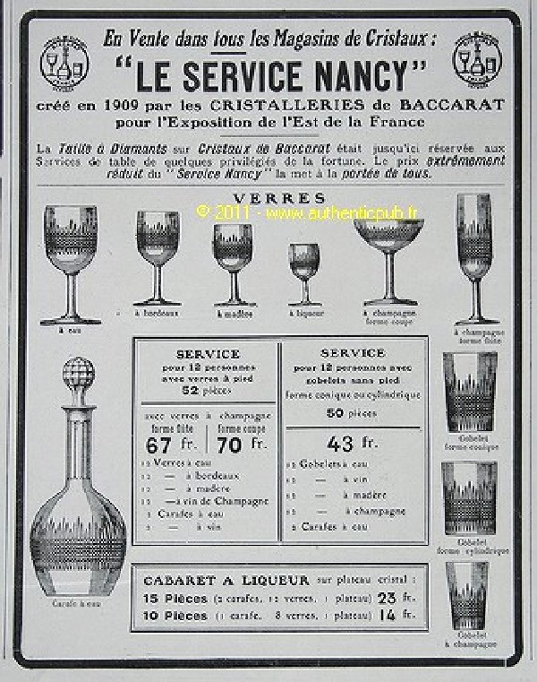 Grand verre à liqueur ou madère en cristal de Baccarat, modèle Nancy - 9,7cm