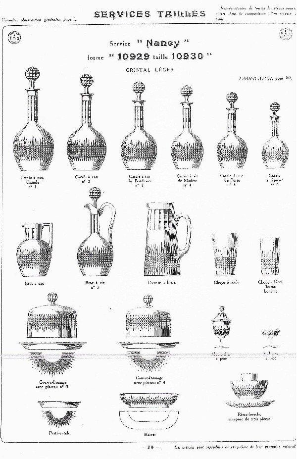 Verre à bourgogne en cristal de Baccarat, modèle Nancy - 14,1cm