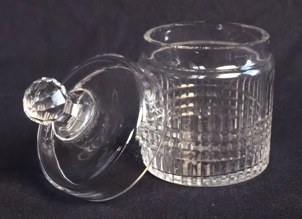 Baccarat crystal sugar pot or box, Nancy pattern