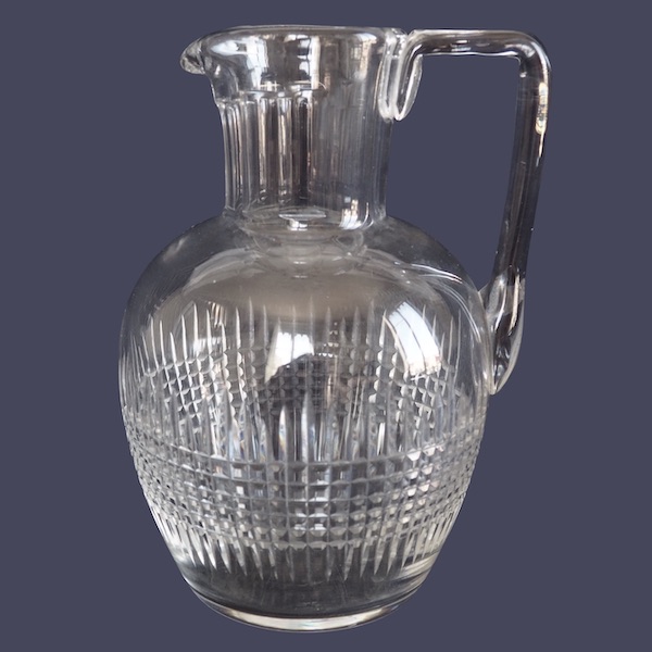 Baccarat crystal water pitcher, Nancy pattern