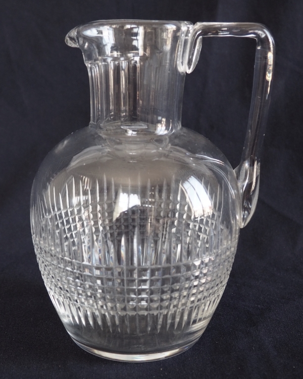 Broc / pichet / carafe à eau en cristal de Baccarat, modèle Nancy