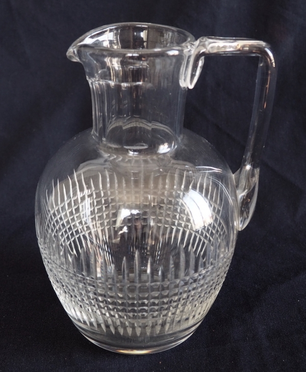 Baccarat crystal water pitcher, Nancy pattern