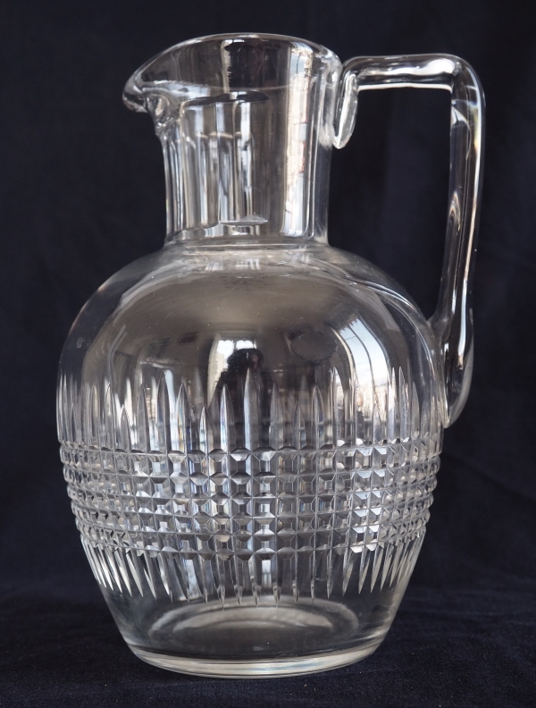 Baccarat crystal water pitcher, Nancy pattern