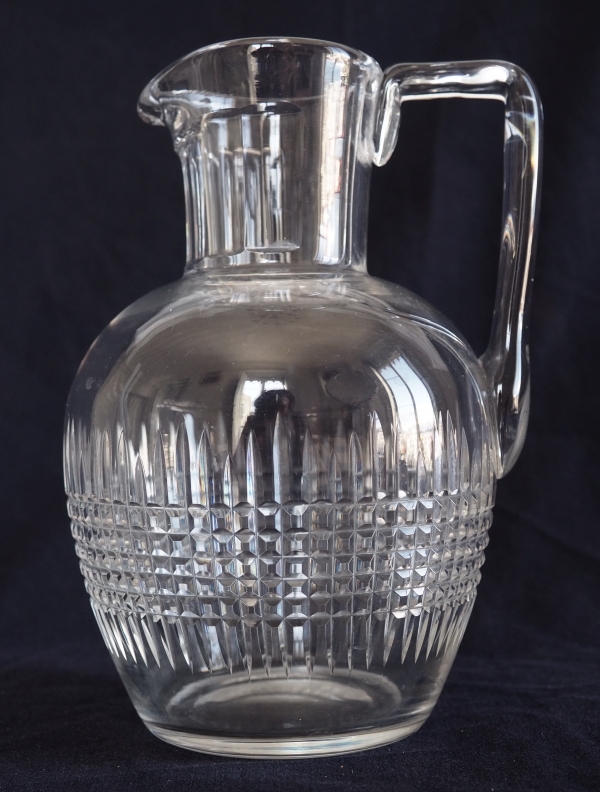 Broc / pichet / carafe à eau en cristal de Baccarat, modèle Nancy