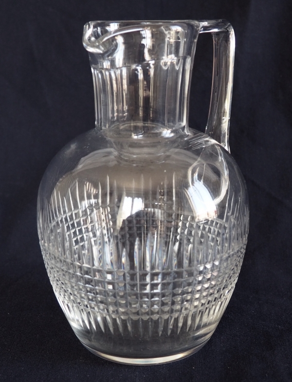 Baccarat crystal water pitcher, Nancy pattern