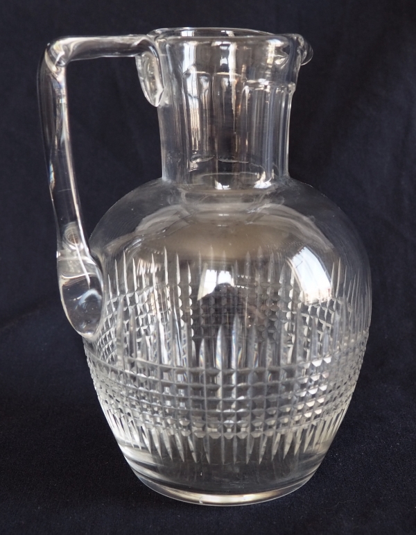 Broc / pichet / carafe à eau en cristal de Baccarat, modèle Nancy