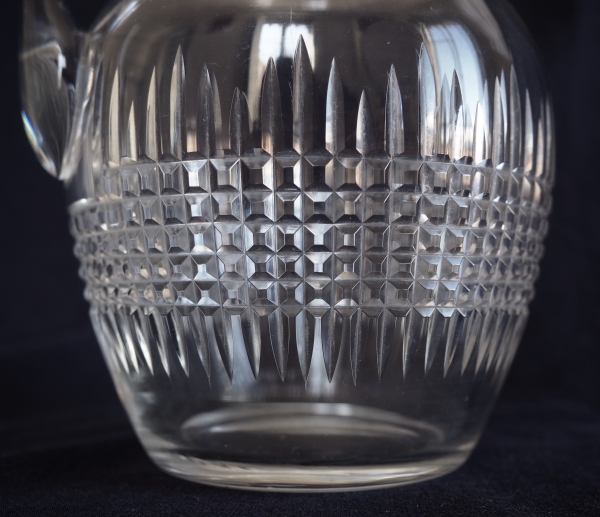 Broc / pichet / carafe à eau en cristal de Baccarat, modèle Nancy