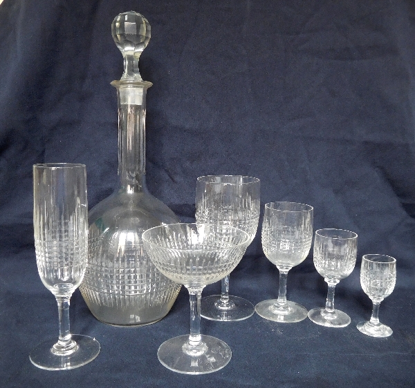 Baccarat crystal wine decanter, Nancy pattern