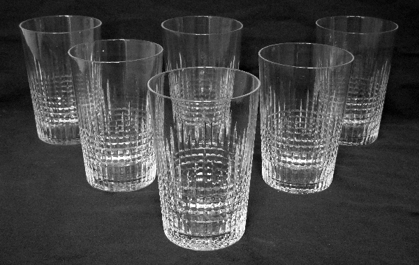 Gobelet / verre à bière en cristal de Baccarat, modèle Nancy - 10,6cm - signé