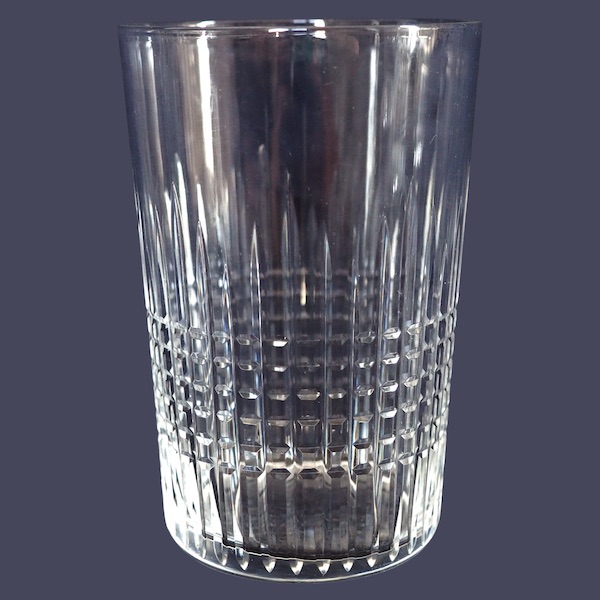 Verre / gobelet à eau ou à whisky en cristal de Baccarat, modèle Nancy - signé - 10cm