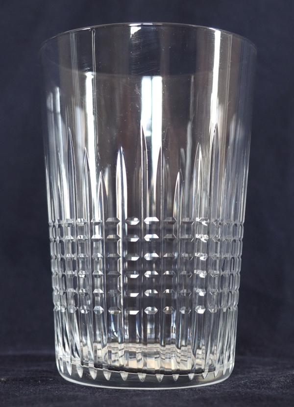 Baccarat cristal water / scotch or sherry gobelet, Nancy pattern - 10cm