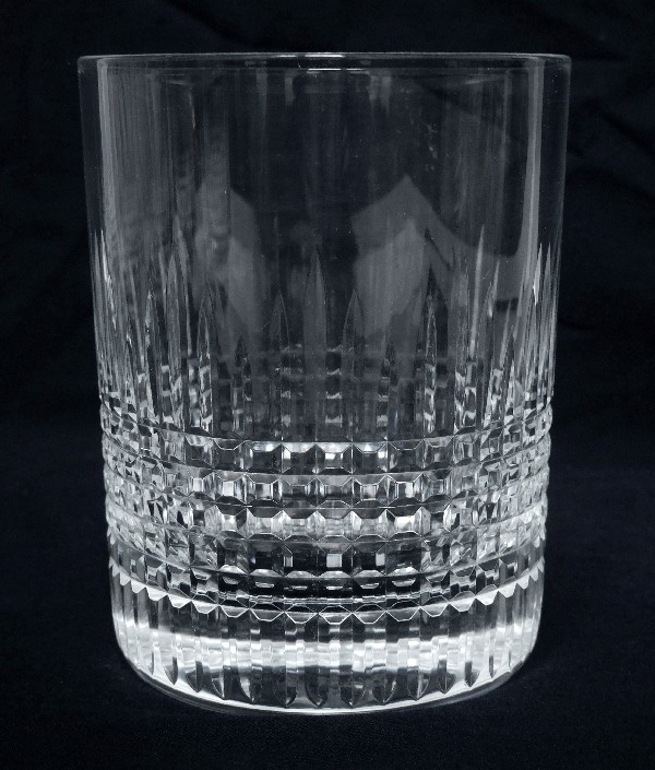 Baccarat crystal whisky or port glass, Nancy pattern - signed